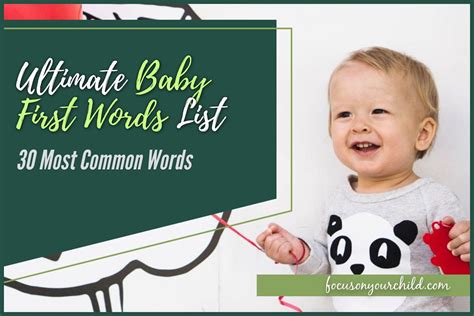 Ultimate Baby First Words List: 30 Most Common Words