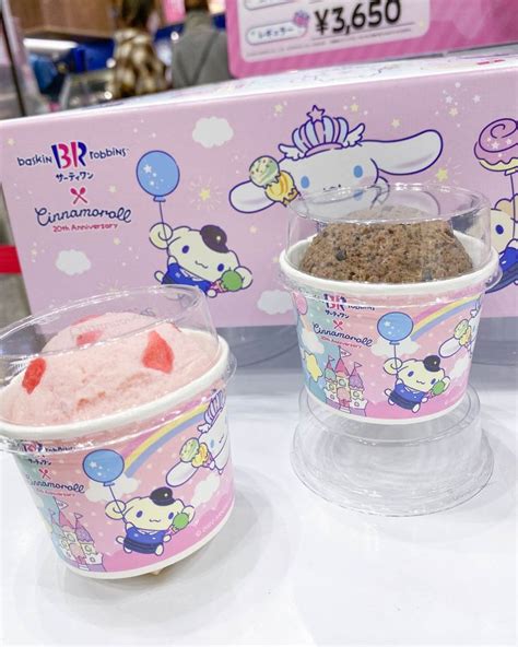 Cute Cinnamoroll Ice Cream Flavors at Baskin Robbins