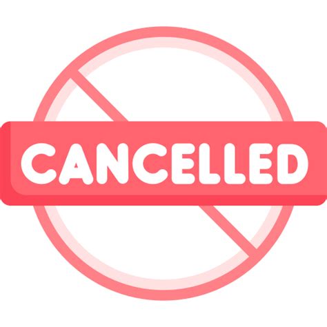 Cancelled Symbol Word Concept Png Transparent Layers