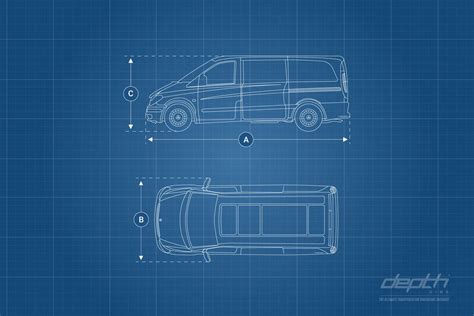 Ford Tourneo Custom Dimensions - Depth RoRo