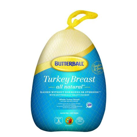 Butterball All Natural Whole Turkey Breast, Frozen, 5.5-8.5 lbs. - Walmart.com - Walmart.com