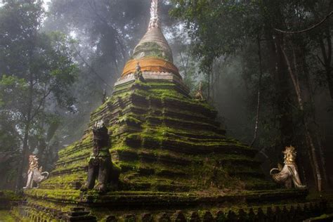 Ancient jungle temple - Wat Palad, Chiang Mai, Thailand | Jungle temple, Thailand art, Fantasy ...