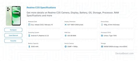 Realme C35 Specifications | DeviceBeast.com