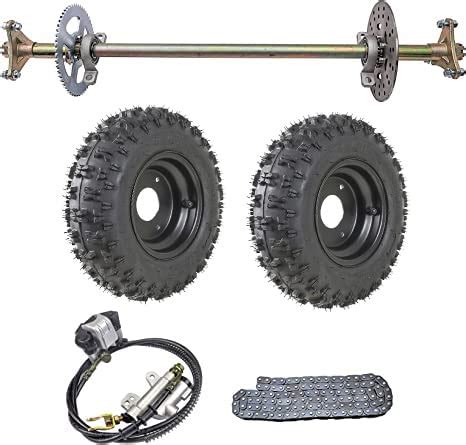 Buy Rear Axle Assembly Complete Wheel Hub Kit and 6" Wheel Tires With Rim & Brake Assembly & T8F ...