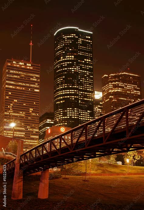 bridge over night skyline Stock Photo | Adobe Stock