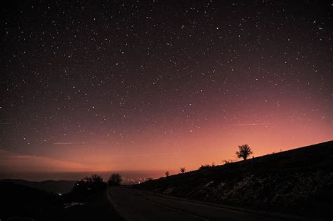 Night sky, sky, starry, mountains, astronomy, landscapes estrellas, stoche, galaxy, HD wallpaper ...