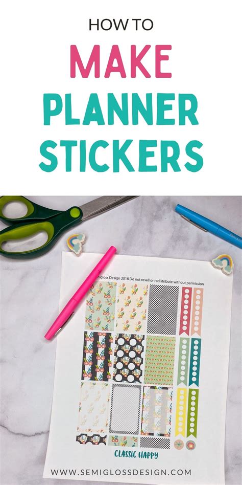 How to Make Planner Stickers - Semigloss Design