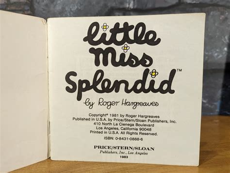 Vintage Little Miss Splendid 1981 Comic Book Softcover Roger | Etsy