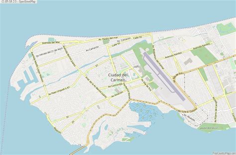 Ciudad del Carmen Map Mexico Latitude & Longitude: Free Maps