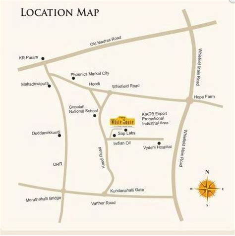 Keystone White House Location Map | Whitefield, Bangalore