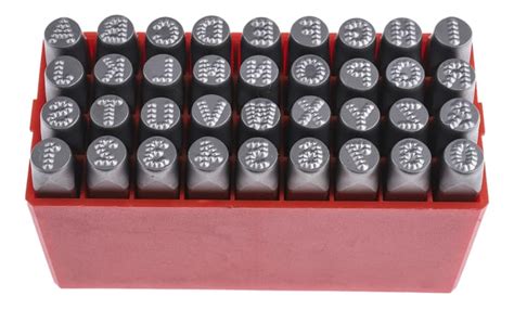 36pc Large Letter and Number Punch Metal Stamp Security Marker 5mm Set ...