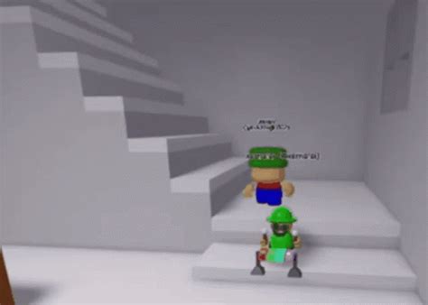 Funny Animated GIF: Man Walking Up Stairs