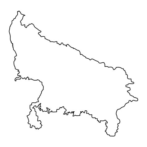 Uttar Pradesh state map, administrative division of India. Vector illustration. 25452363 Vector ...