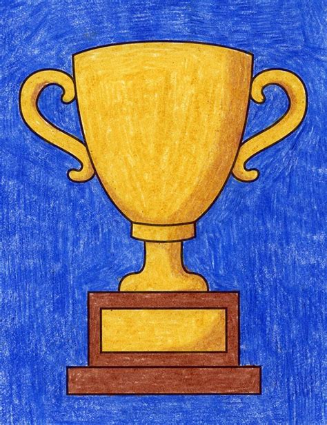 How to Draw a Trophy Easy, Step-by-Step Art Lesson for Kids