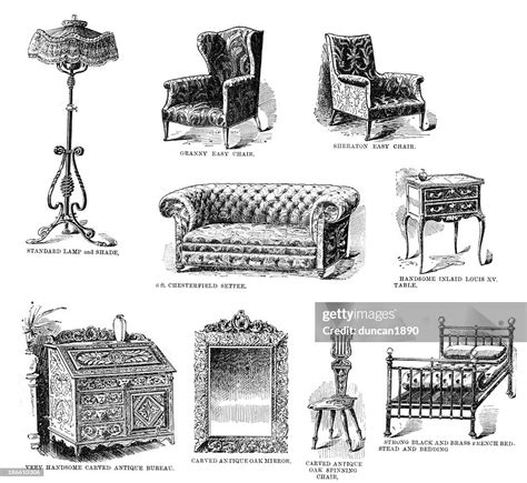 Victorian Household Furniture High-Res Vector Graphic - Getty Images