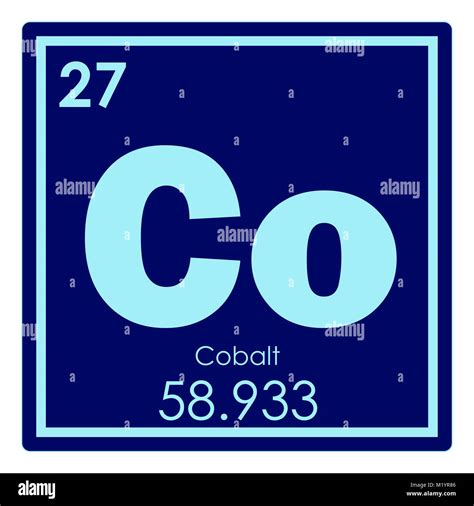 Cobalt chemical element periodic table science symbol Stock Photo - Alamy