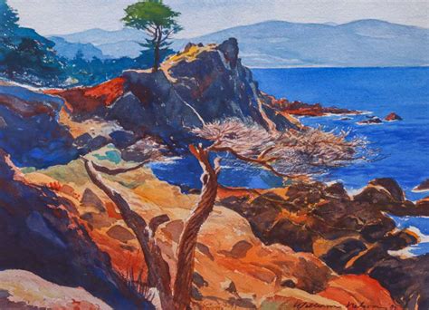 William Nelson Watercolor Point Lobos, Monterey, CA 1982 | California ...