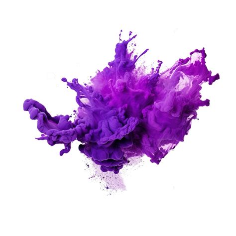 Premium PSD | Purple paint powder splashes