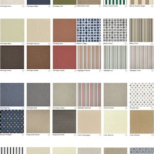 Sunbrella Fabric Samples Sunbrella Upholstery Collections 10 Fabric Swatches Indoor / Outdoor ...