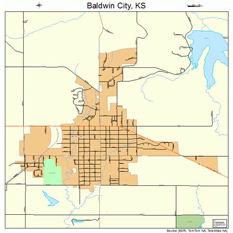 Baldwin City Kansas Street Map 2003900