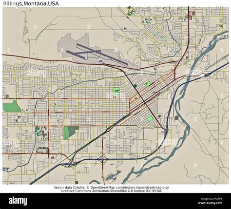 Billings Montana Map Usa - Oconto County Plat Map