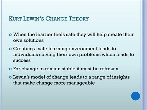 PPT - Kurt Lewin’s Change Theory PowerPoint Presentation, free download - ID:4716053