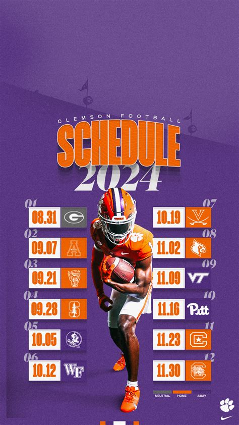 Clemson Tigers Football Schedule 2024-21 - Deni Ronnica