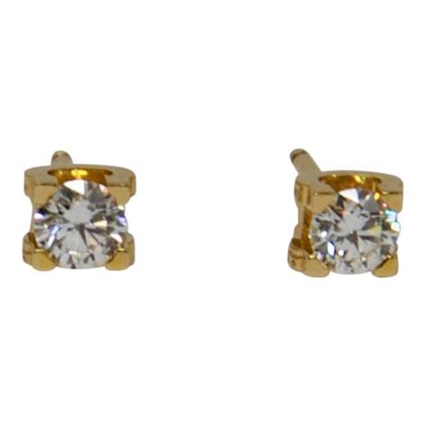 Cartier C De Cartier Diamond Stud Earrings– Oliver Jewellery