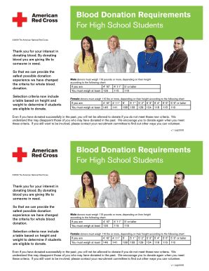 Fillable Online Blood Donation Requirements Fax Email Print - pdfFiller