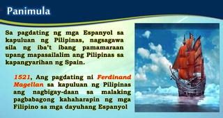 Aralin 7 Pananakop ng mga Espanyol sa Pilipinas | PPT