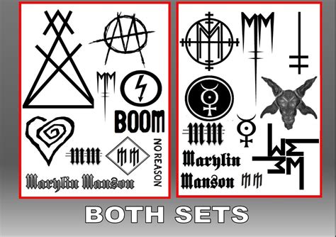 Marilyn Manson Symbol Tattoos