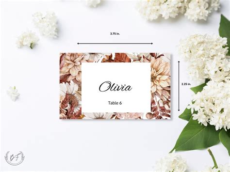 Name Cards Wedding Template Name Card Template for Wedding - Etsy