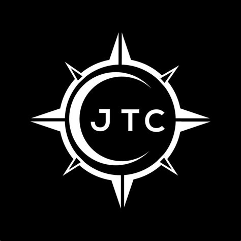 JTC abstract technology circle setting logo design on black background ...