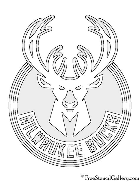 NBA Milwaukee Bucks Logo Stencil | Free Stencil Gallery