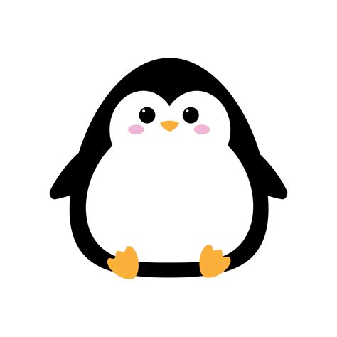 Cartoon cute penguin isolated on white background 17198650 Vector Art ...