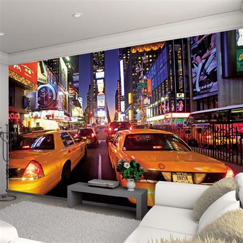 New York Times Square Wall Mural 232 x 315 cm | New york times square wallpaper, Wall mural ...