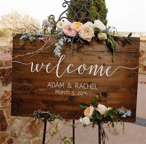 Wedding Welcome Sign Rustic Wood Wedding Sign Sophia | Etsy | Wood ...