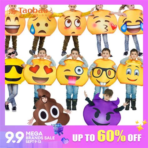 Halloween Children's Adult Cos Funny Spoof Emoji Carnival Cute Matching ...