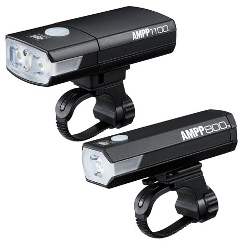 Cateye AMPP 1100 / AMPP 800 USB Rechargeable Front Bike Light Set | Merlin Cycles