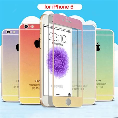 100pcs For Apple iPhone 6 Tempered Glass Screen Protector Gradient ...