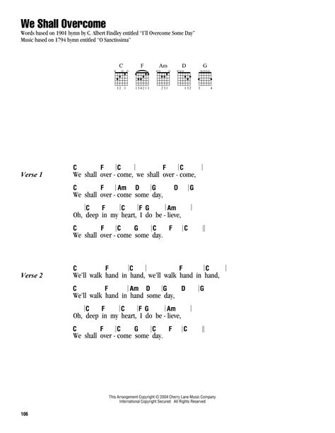 We Shall Overcome by Traditional - Guitar Chords/Lyrics - Guitar Instructor