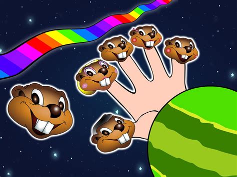 Finger Family Beaver Puppets | Fun Educational Song, Preschoolers, Beavers in Space, Easy ...