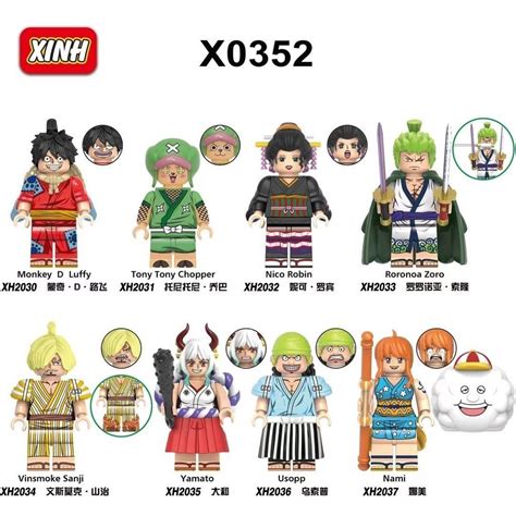 Compatible with Lego One Piece Wano Country Sauron Sanji Robin Luffy ...