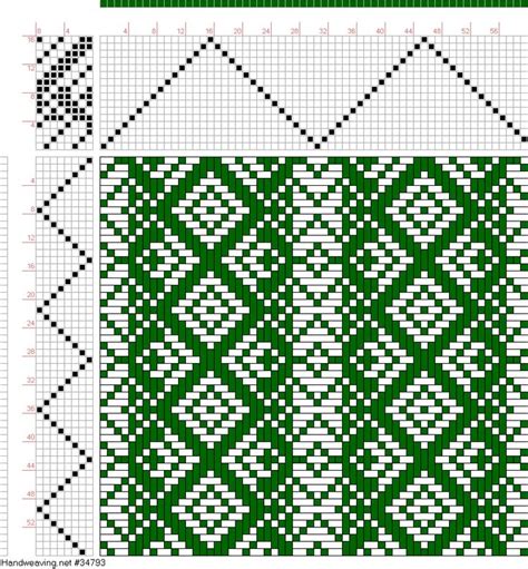 draft image:Page 50, Figure 2, 16 Harness Patterns - The Fanciest Twills of All, 16S, 8T | Loom ...