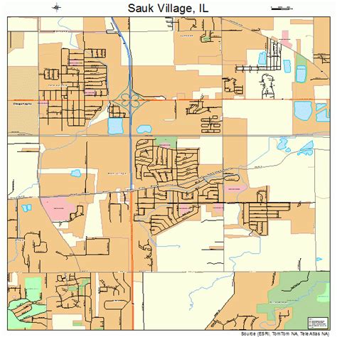 Sauk Village Illinois Street Map 1767769