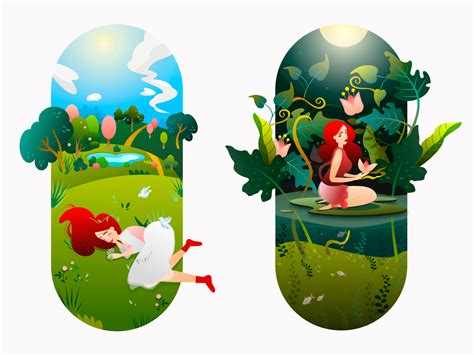 Illustration day and night by Saltykova Svetlana on Dribbble