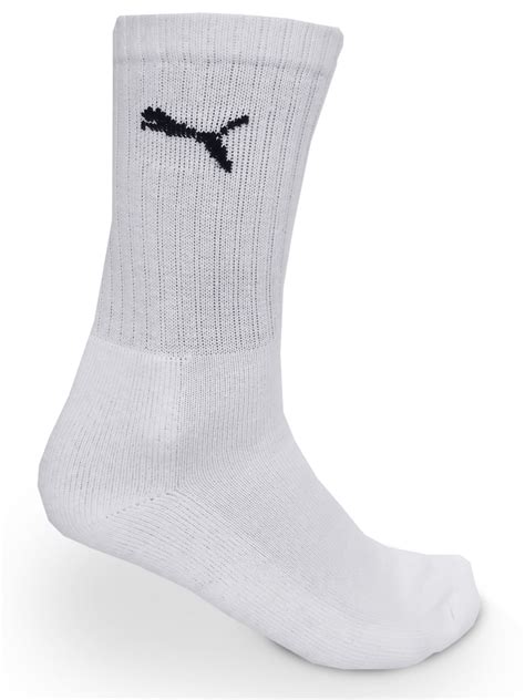 Puma Sport Crew Three Pack Socks in White for Men | Lyst