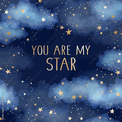 You are my star vector space background with gold constellations and ...