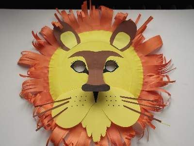 DIY Lion Paper Plate Mask