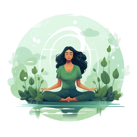 Mental Health Meditation Illustration, Meditation, Mindfulness, Yoga PNG Transparent Image and ...